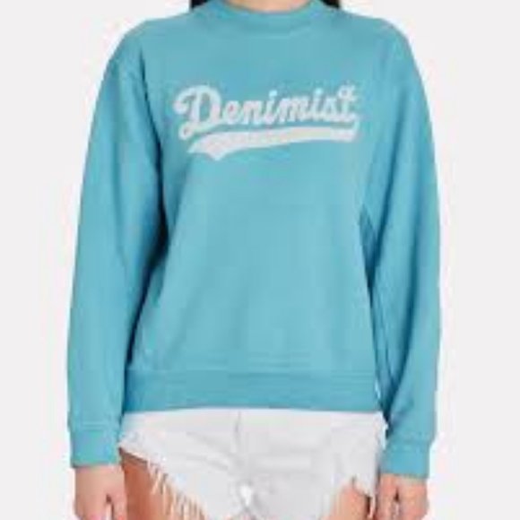 Denimist Cotton Terry Crew Sweater SXS MSRP $165 - Picture 1 of 10